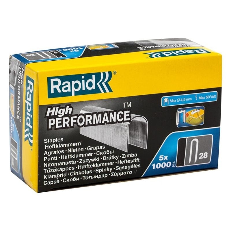 Rapid 28 Series Staples - Multi Colour - 10mm leg length