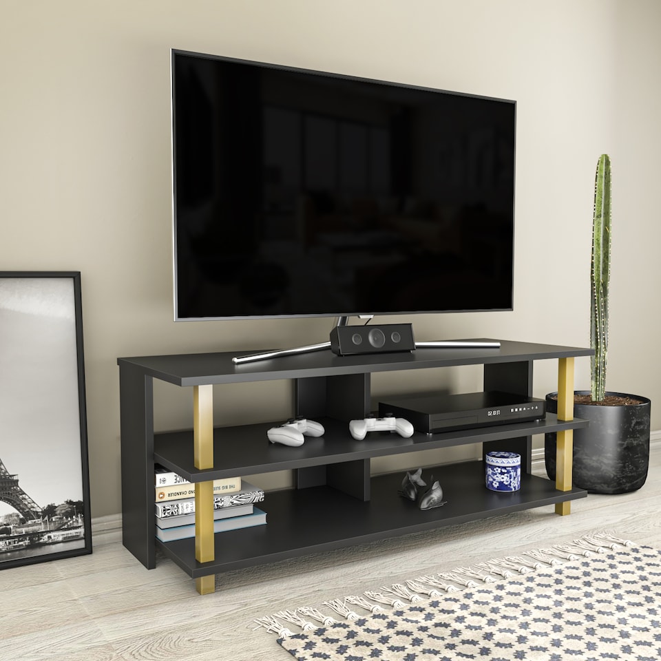 image 1 of Decorotika Pueblo TV Stand TV Unit for TV's up to 55 inches