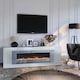 image 2 of Living and Home 50 Inch Electric Fireplace- Recessed/Wall-mounted with Remote and Touch Screen,1800W, Grey