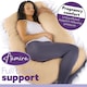 image 6 of Aamira Cream Pregnancy Maternity Pillow, 140x70x20cm J Shape Memory Foam | Cream | Cream | Standard | 1