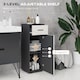 image 4 of kleankin Slim Bathroom Cabinet, Narrow Bathroom Storage Cabinet with Drawer, Door Cupboard, Adjustable Shelf and Soft Close Mechanism, Grey