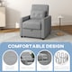 image 4 of HOMCOM Compact Single Chair Bed, Pull Out Bed, Convertible Sleeper Chair with Adjustable Backrest, Pillow, Side Pockets for Home Office, Bedroom, Living Room, Light Grey