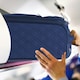 image 5 of Flight Knight Lightweight 4 Wheel 800D Soft Case Quilted Suitcase Cabin Carry On Hand Luggage Approved for easyJet & BA Maximum Size Overhead Carry On Blue | Navy | Cabin Bag