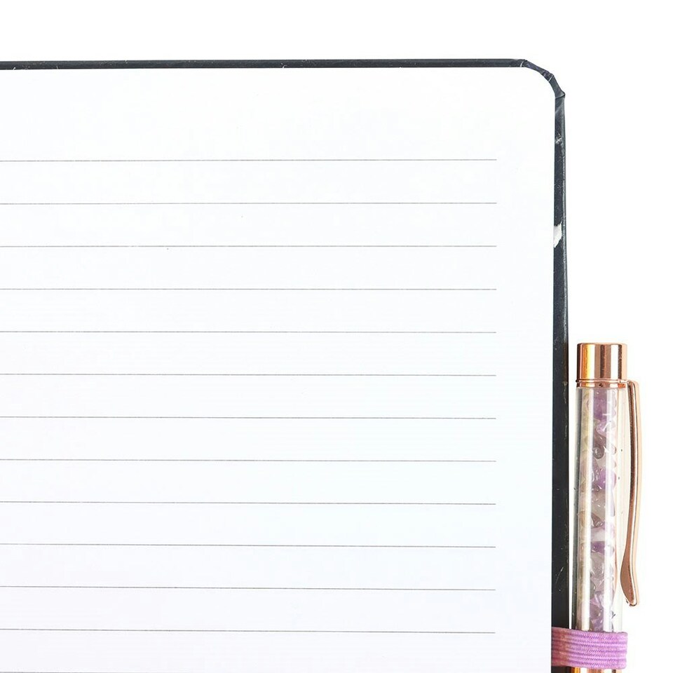 image 1 of A5 Midnight Moth Notebook - Journal with Amethyst Pen