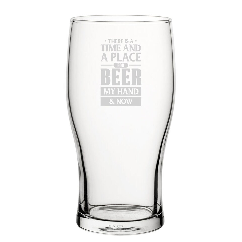image 1 of Personalised Birthday Beer Tulip Pint Glass Gift for a Friend