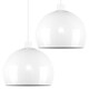 image 1 of ValueLights Arco White Ceiling Pendant Shade & Bulb