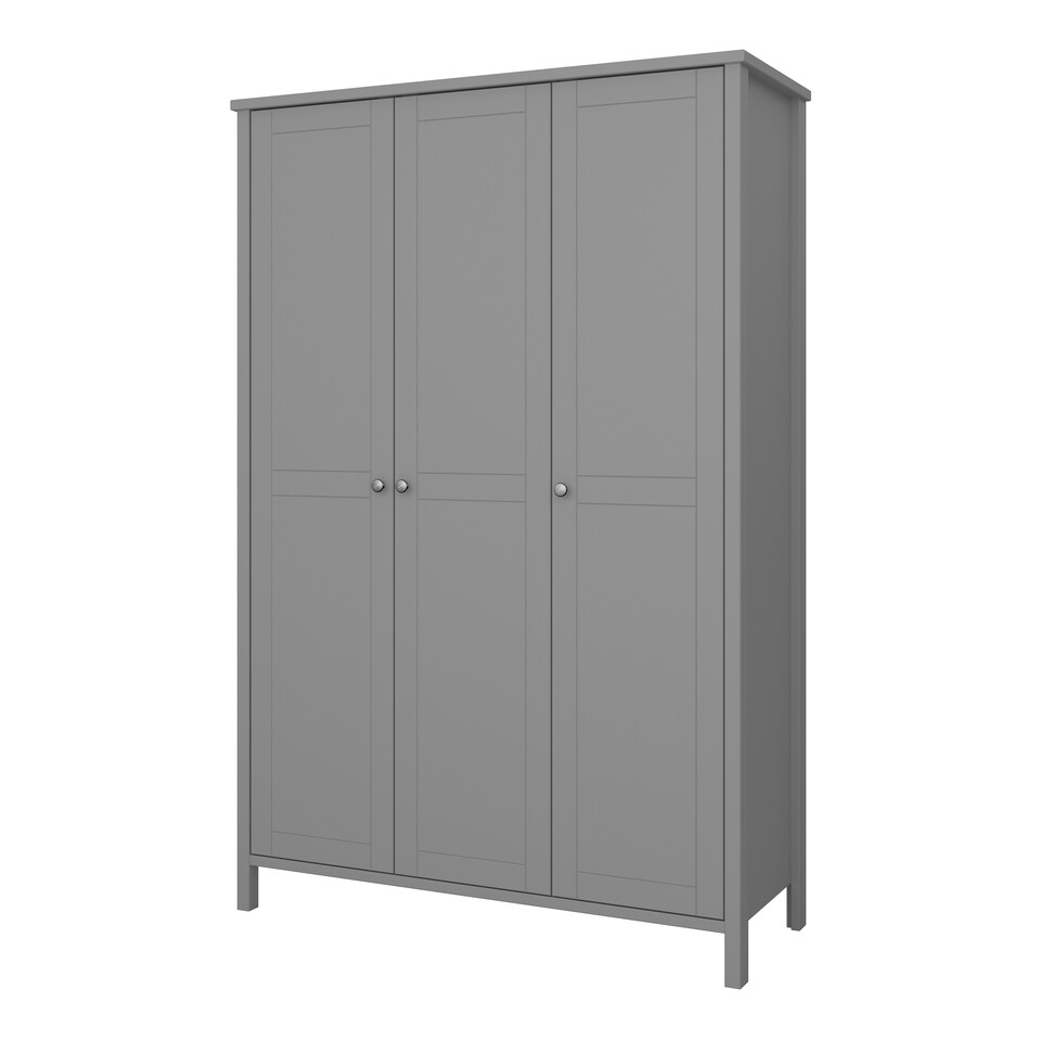 image 1 of Tromso 3 Door Wardrobe Grey
