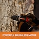image 4 of WORX 20V Nitro Brushless Compact Combi/Impact Drill Kit 1x 2.0Ah Battery and Charger WX355.1