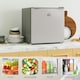 image 6 of HOMCOM 46L Counter Top Fridge Mini Fridge with Lock Chiller Box Grey