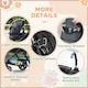 image 6 of HOMCOM 2 in 1 Pushchair Stroller w/ Reversible Seat Single Hand Foldable Black