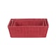 image 3 of Red Paper Rope Tray Set of 3 | Red | Red | Set of 3