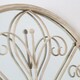 image 5 of Summer Orchid Metal Circular Decorative Garden Mirror Cream 90cm X 90cm | White