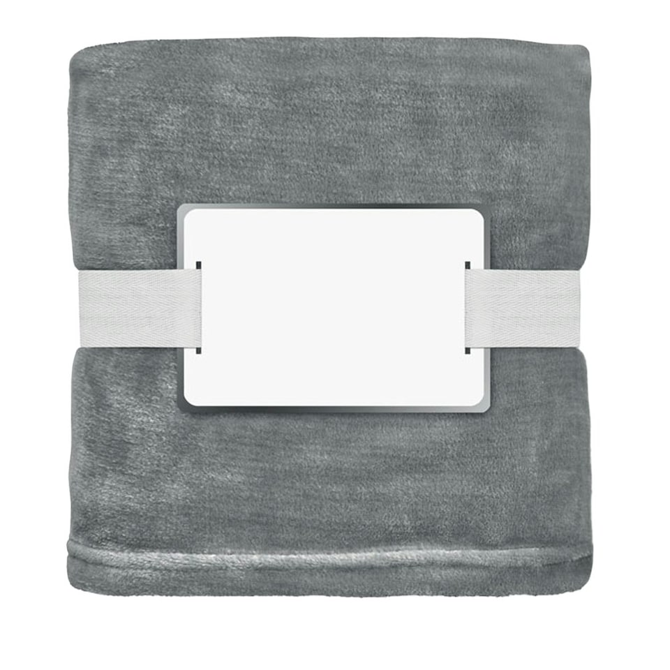 image 1 of MidOcean Logan RPET Fleece Blanket - Stone Grey - One Size Grey