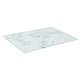 image 1 of Harbour Housewares Rectangle Glass Chopping Board - 30cm x 20cm - Marble - Cutting Board Worktop Saver Worksurface Protector Glass Chopping Board White