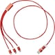 image 3 of Versatile 5 in 1 Recycled Aluminium Charging Cable - Red - One Size