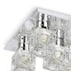 image 3 of ValueLights Ritz Ice Cube Polished Silver Semi-Flush Light and G9 Capsule LED 2.6W Warm White 3000K Bulb