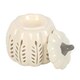 image 3 of Cream Leaf Cut Out Pumpkin Oil Burner and Wax Warmer Multi