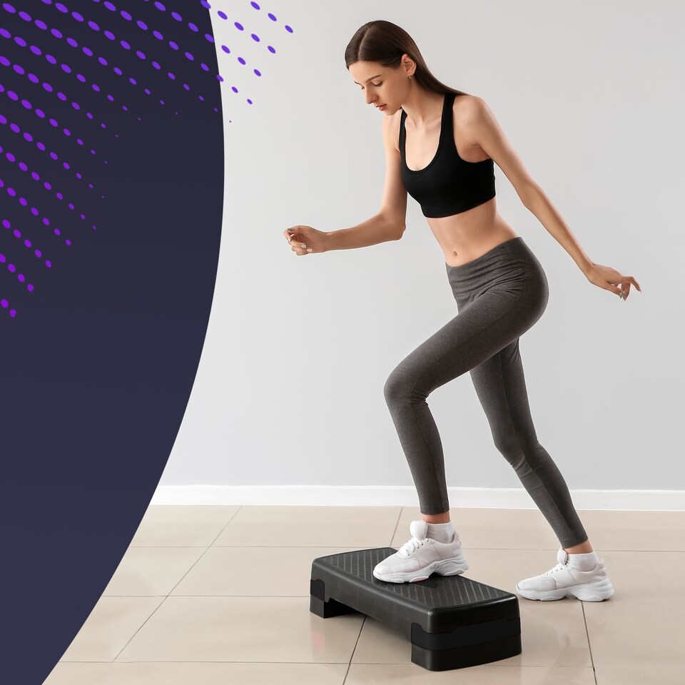 image 1 of Kayman Aerobic Exercise Step with Two Adjustable Height Levels