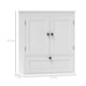 image 3 of HOMCOM Bathroom Cabinet Wall Mounted, Bathroom Wall Cabinet with Adjustable Shelf and Recessed Doors, Over Toilet, 55 x 22 x 62 cm, White