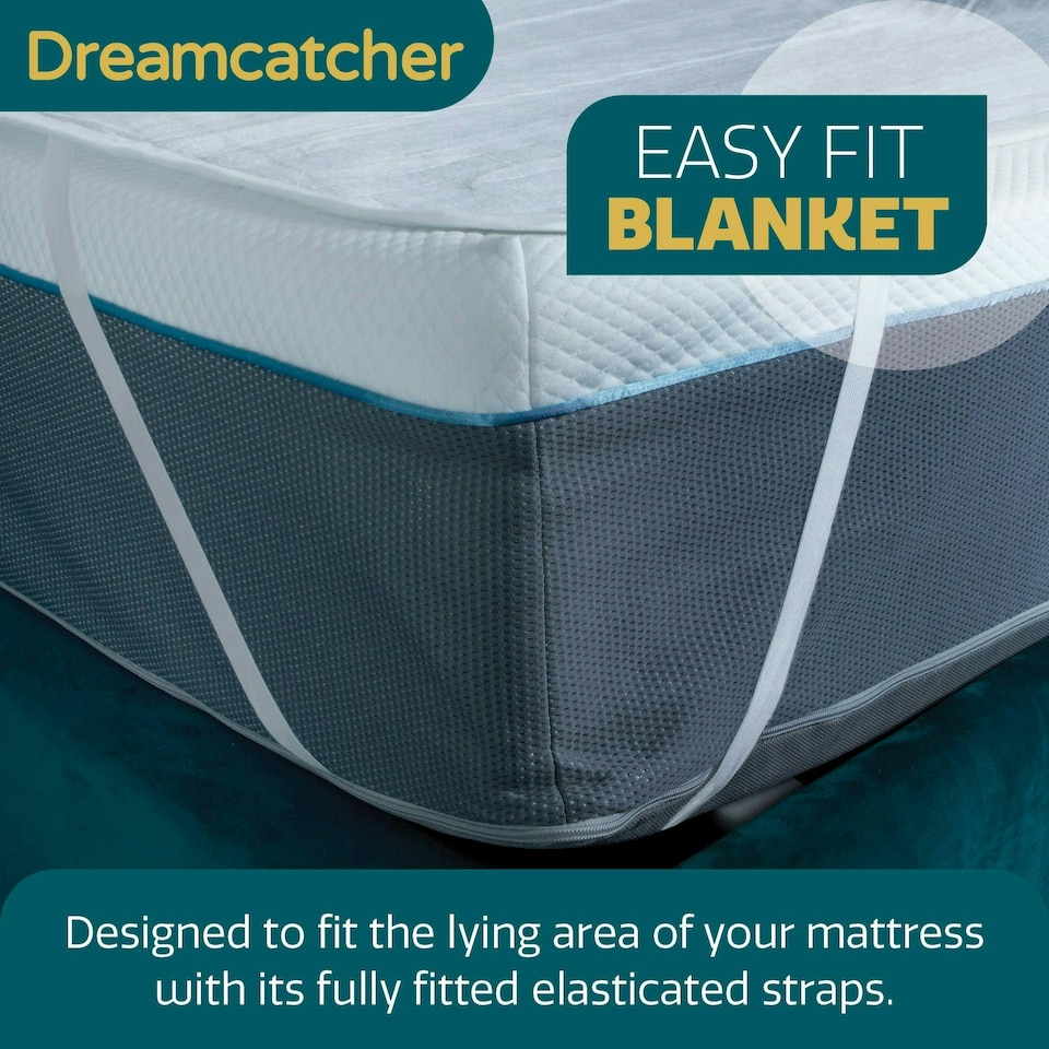 image 1 of Dreamcatcher King Size Electric Under Blanket Heated Fitted Cover Single Control