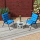 image 6 of Outsunny 2pc Outdoor Seat Cushion with Backrest, Ties, for Garden, Beige 
