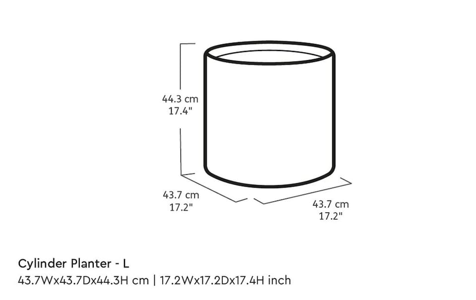 image 1 of Keter Cylinder Planter Set of 3 - Grey
