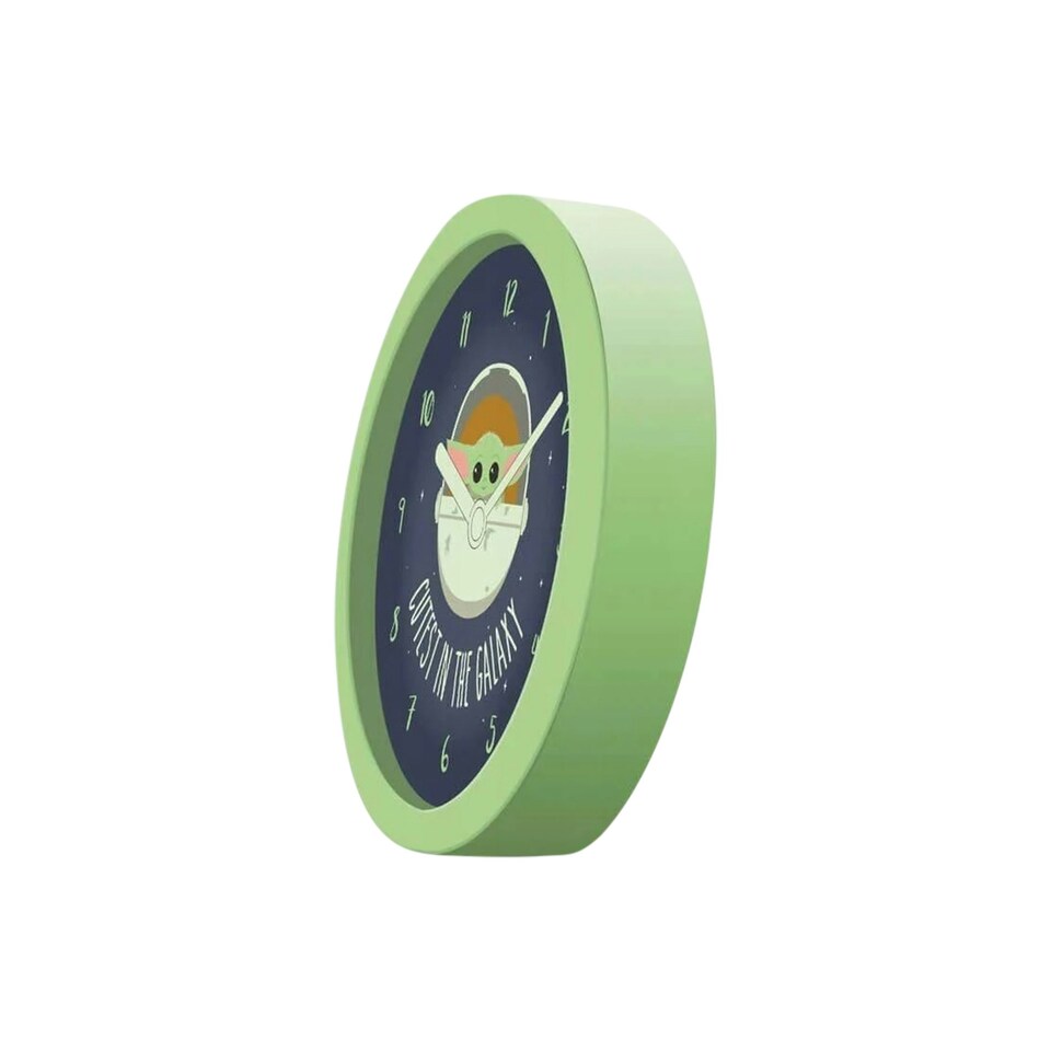 image 1 of Star Wars: The Mandalorian Cutest In The Galaxy Analogue Desk Clock - Green/Black - One Size