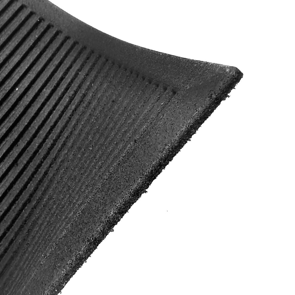 image 1 of Nicoman Ribbed Harmony Entrance Doormat 120x80cm | Black | 120x80cm