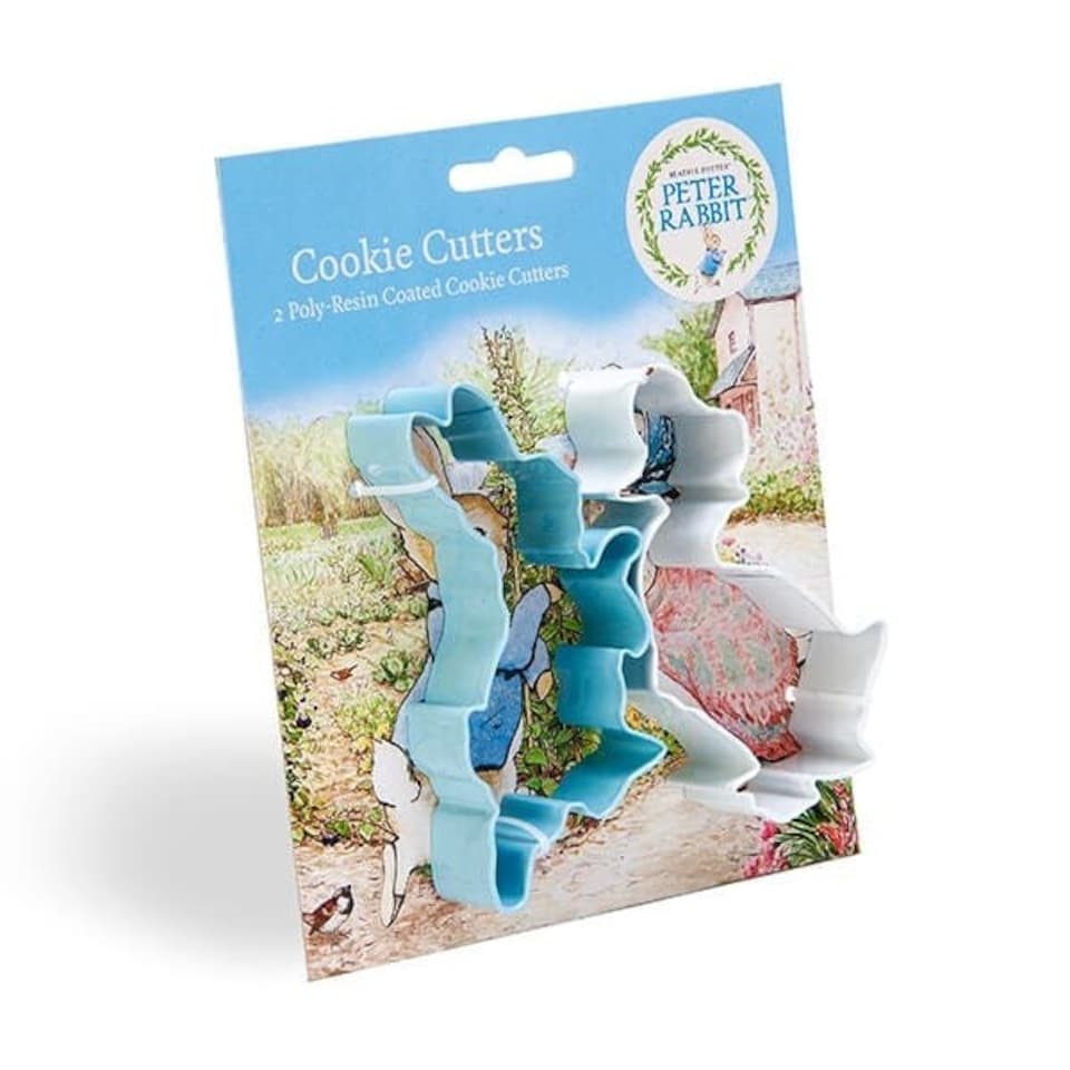 image 1 of Anniversary House Peter Rabbit PolyResin Coated Cookie Cutter Set Pack of 2