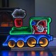 image 2 of 63cm Light up Christmas Train Infinity Decoration with Santa & LEDs
