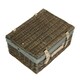 image 2 of 41cm Antique Wash Wicker Picnic Basket with Lining Grey | Grey | One Size