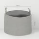 image 3 of HOMCOM 88L Cotton Rope Laundry Basket with Handles for Pillows Clothes Grey