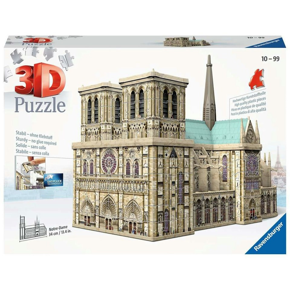 image 1 of Ravensburger Notre Dame 3D Puzzle (324 Piece)