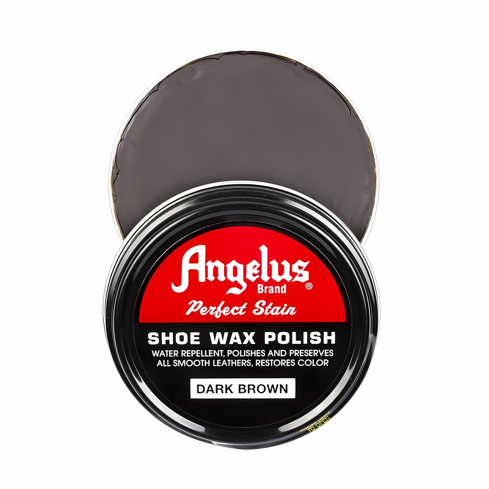 image 1 of Angelus Perfect Stain Wax Polish - All-in-One Leather Shoe Care 60ml | Brown | Dark Brown