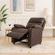 image 2 of Venus PU Leather Manual Recliner Chair with Plush Cushioning & Ergonomic Support - Brown