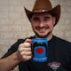 image 4 of Pucker Up Cowboy Moustache Mug 18oz - Funny Mens Gift