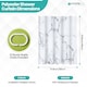 image 2 of Grey & White Marble Polyester Shower Curtain with 12 Hooks - 180x180cm
