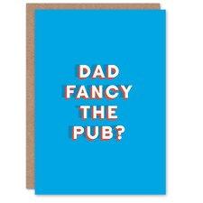 Dad Fancy The Pub Bold Simple Fathers Day Card