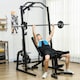 image 2 of SPORTNOW Smith Machine Power Rack with Pull Up Bar, Lat Pull Down System