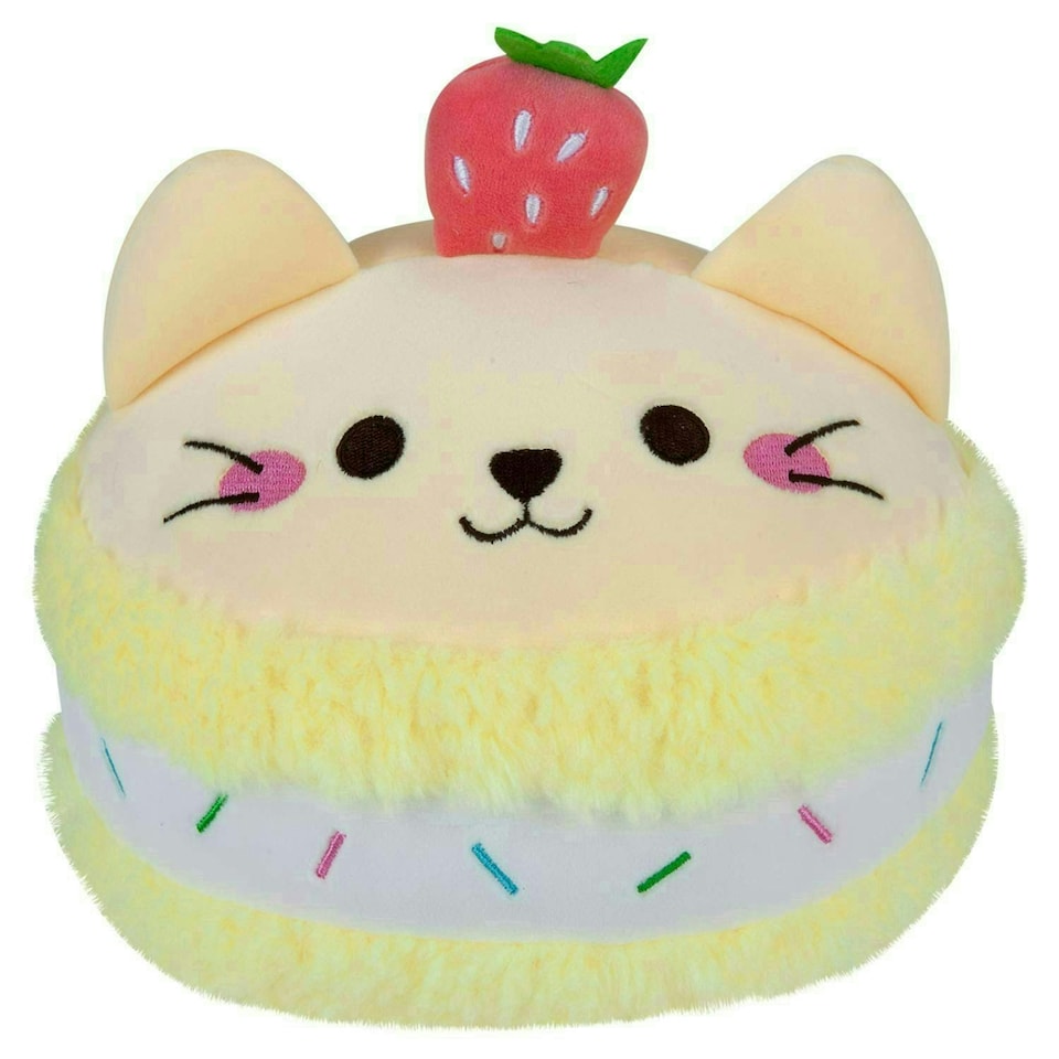 image 1 of Macaroon Cat Soft Toy Cute Plushie Huggable Cuddly Stuffed Toy 23cm Yellow