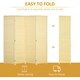 image 5 of HOMCOM 4 Panel Folding Room Divider 170cm Wall Privacy Screen Protector Natural Brown | Natural | 180 x 180 cm