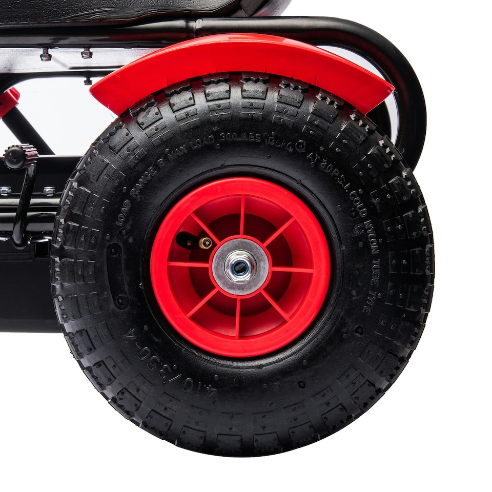 image 1 of HOMCOM Children Pedal Go Kart w/ Adjustable Seat, Inflatable Tyres - Red