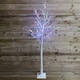 image 4 of 1.8m (6ft) Outdoor Christmas Light Up White Birch Tree with 80 Multicoloured LEDs