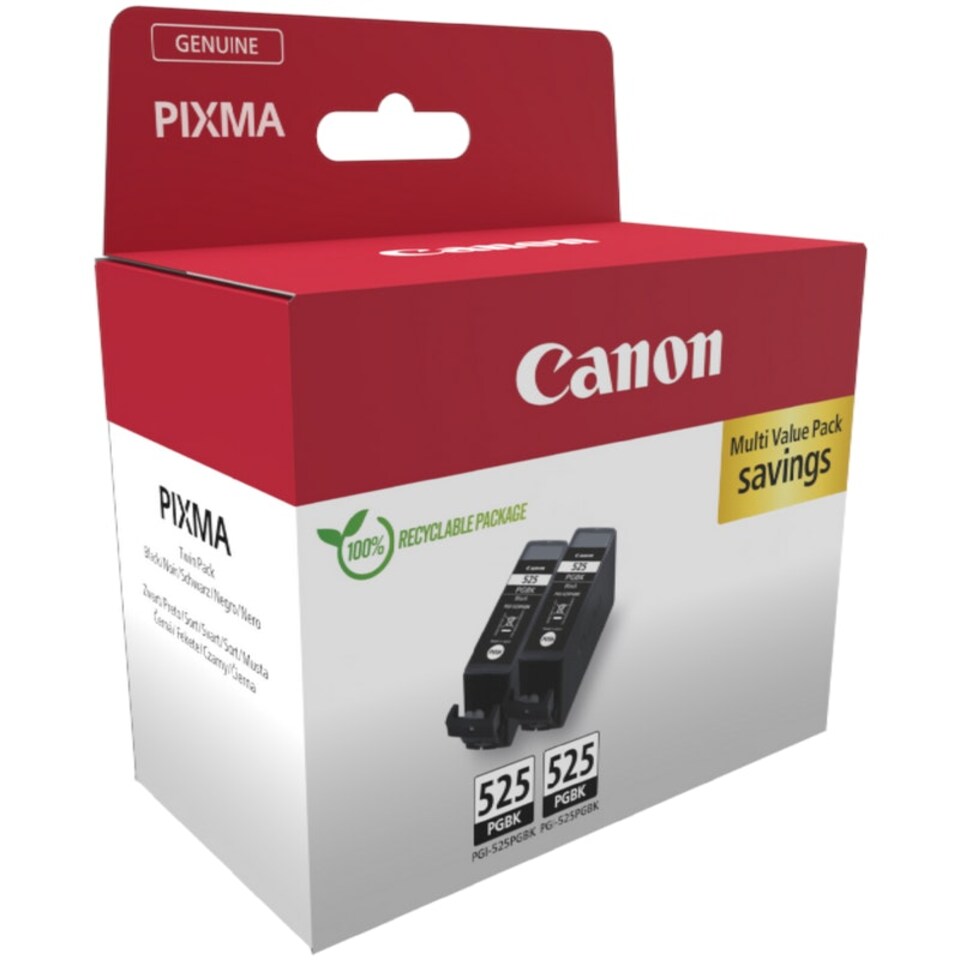 image 1 of Canon PGI525 Black Ink Cartridge Twin Pack Black | Canon PGI525 Black Ink Cartridge Twin Pack