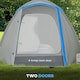 image 6 of Outsunny 2 Man Camping Tent with Living Area, 2000mm Waterproof, Blue