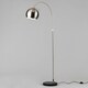 image 3 of BHS Benson Curved Floor Lamp | Silver | Silver | 1