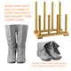 image 7 of 4 Pair Wellington Boot Rack Walking Storage Wellies Shoes Stand Indoor & Outdoor | Brown