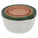 image 3 of 5Pcs Plastic Food Storage Containers & Airtight Lids Microwave Freezer Safe Sets | Multi | Multicoloured | 3x Round Sets