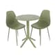 image 2 of Rimini 3-Piece Cala Bistro Set - Outdoor Grade Table and Chairs for Patio, Balcony, or Indoor Use | Green | Moss Green | One Size | 3