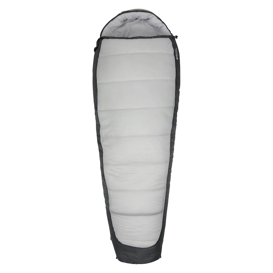 Mountain Warehouse Microlite 1400 Right Zip Winter Mummy Sleeping Bag - Dark Grey - 200cm